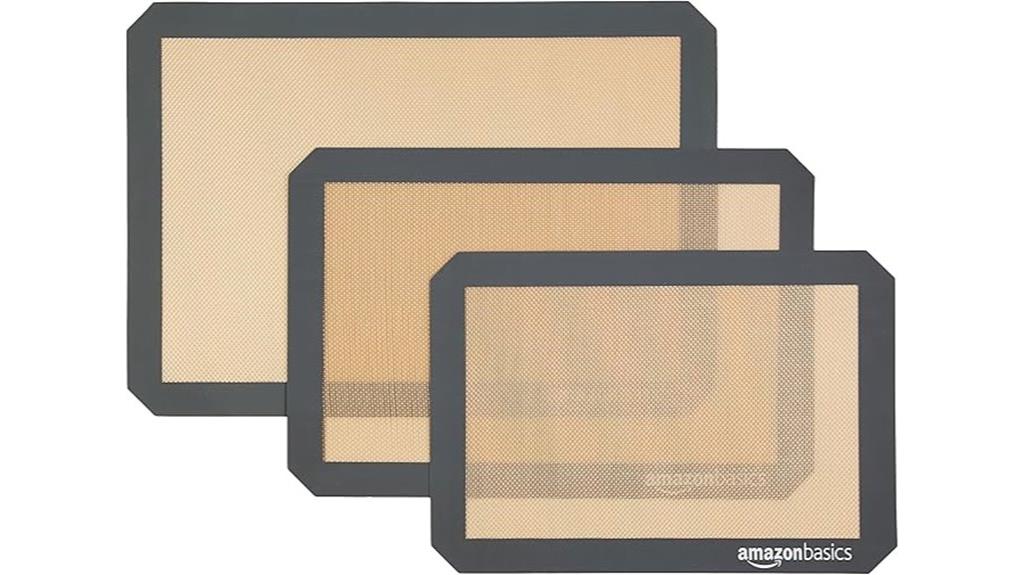 set of three baking mats