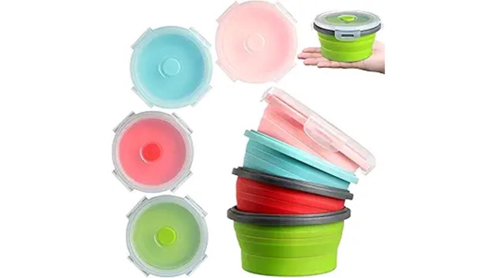 silicone camping bowl set
