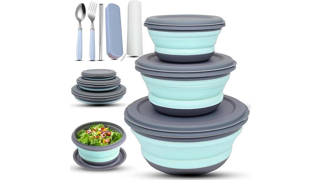 silicone collapsible bowl set