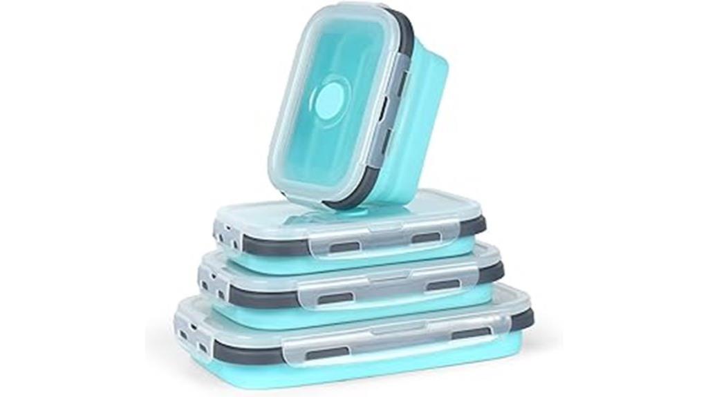 silicone collapsible food containers
