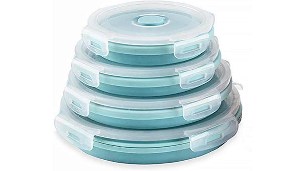 silicone collapsible storage containers