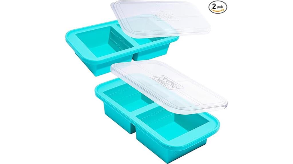 silicone freezer trays two pack