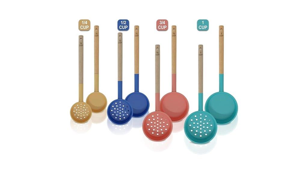 silicone serving spoon set