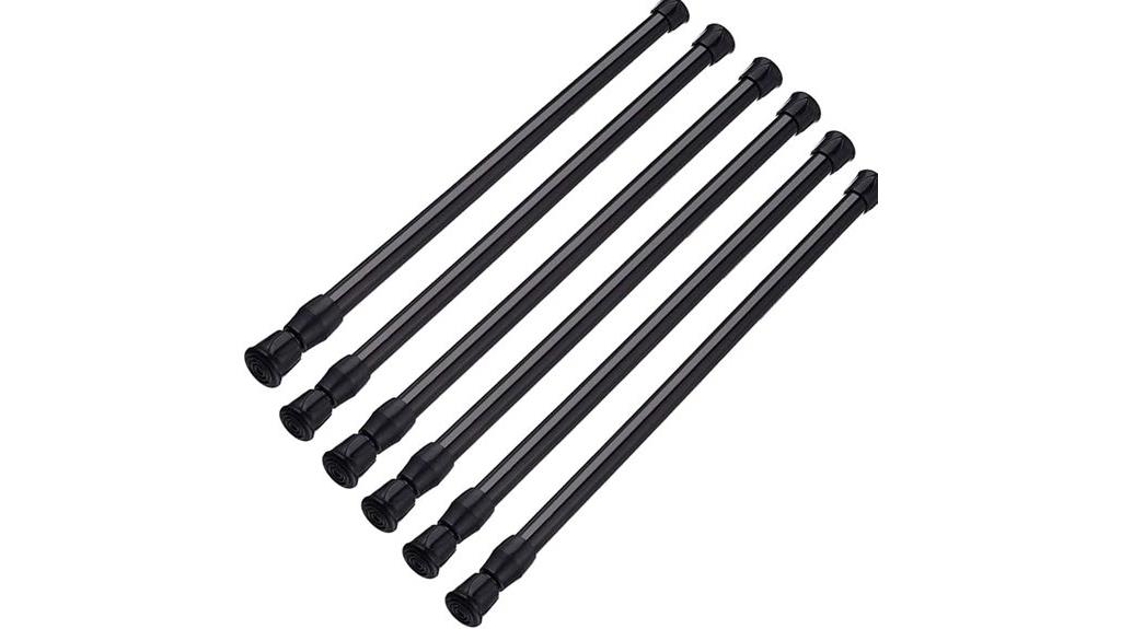 six pack adjustable tension rods