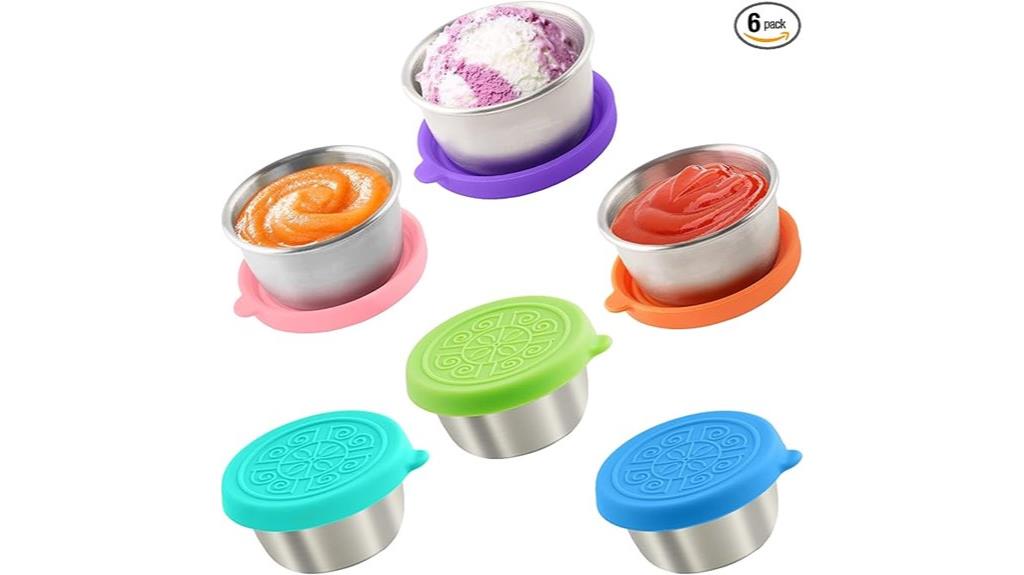 six pack dressing containers