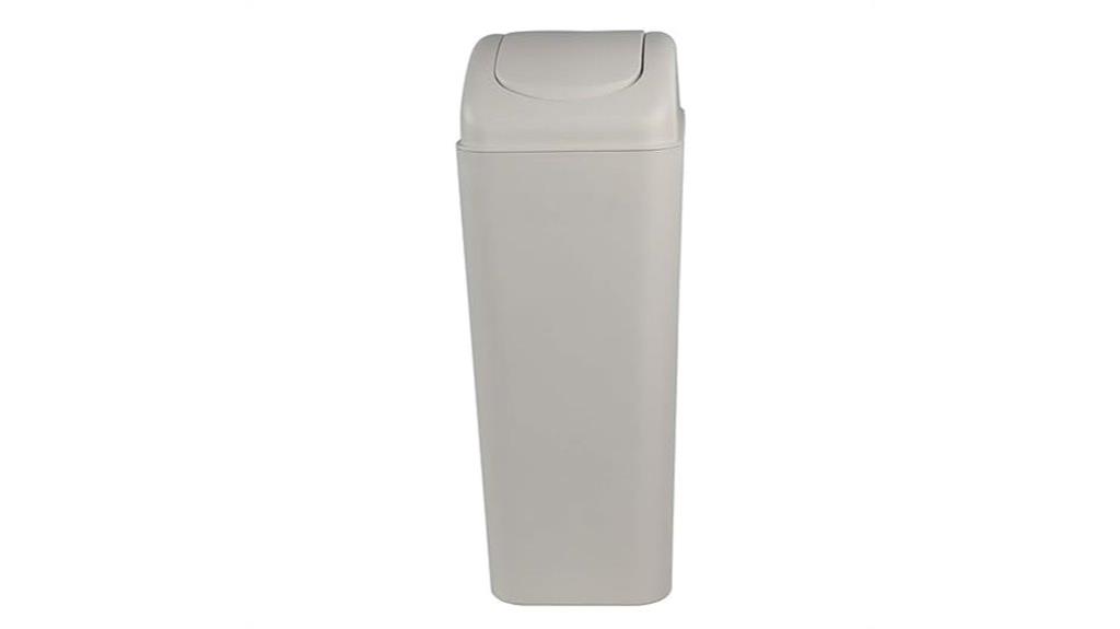 slim narrow plastic trash can