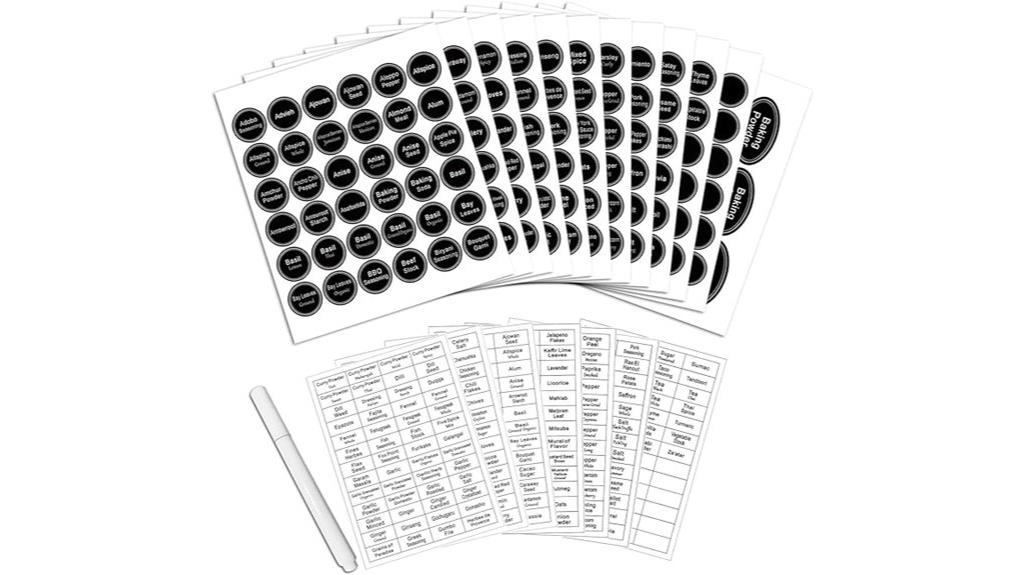 spice jar labels set