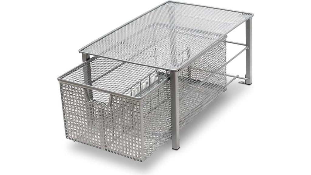 stackable cabinet storage baskets