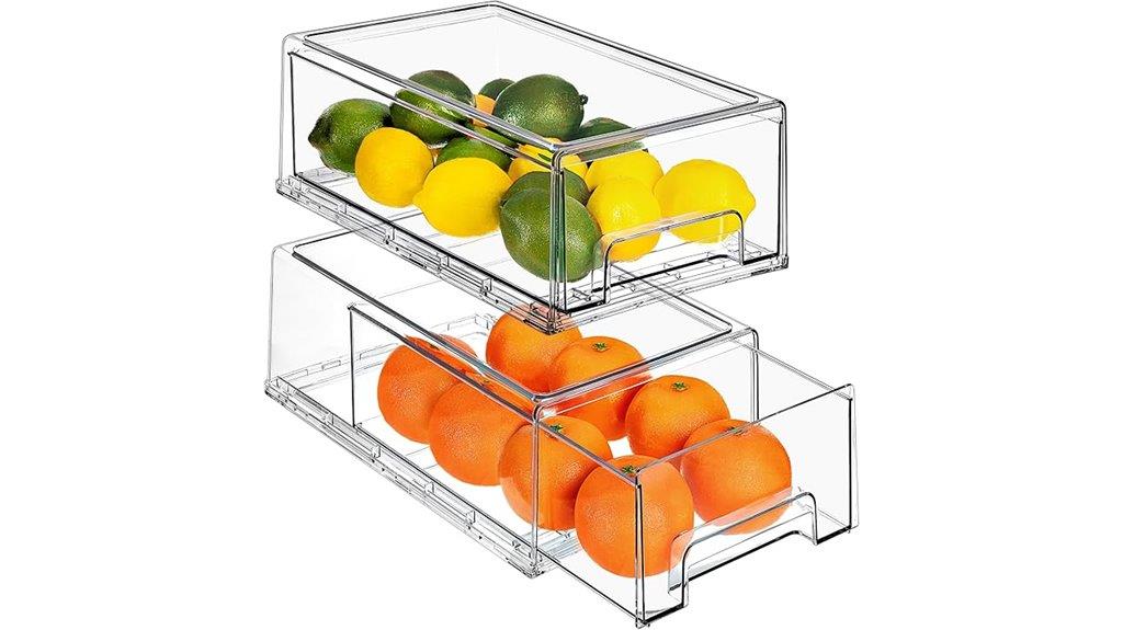 stackable kitchen storage drawers