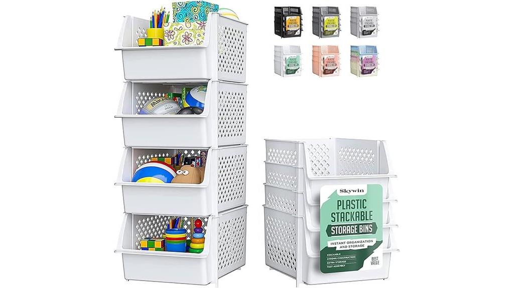 stackable pantry storage bins