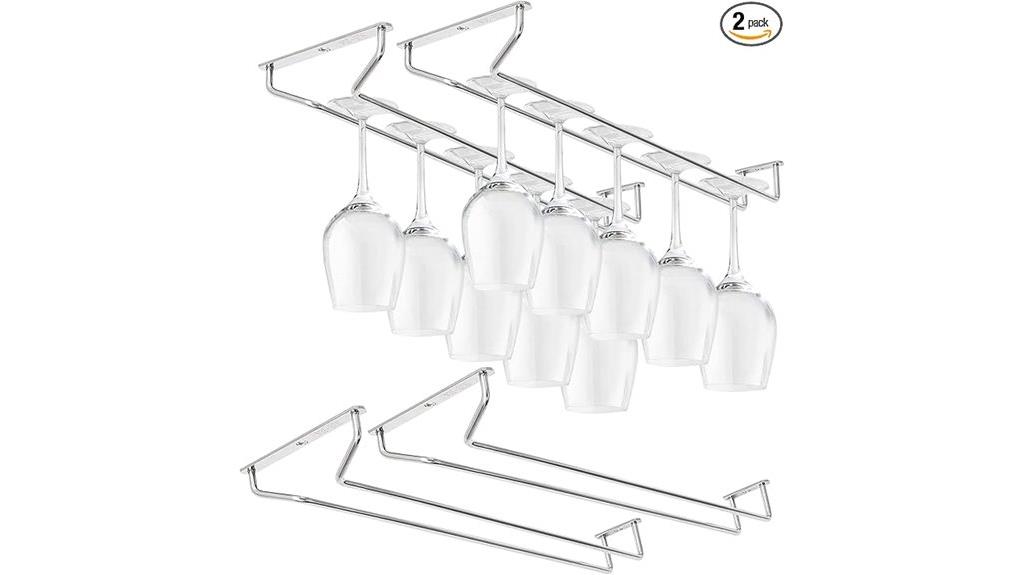 stainless steel wine glasses rack