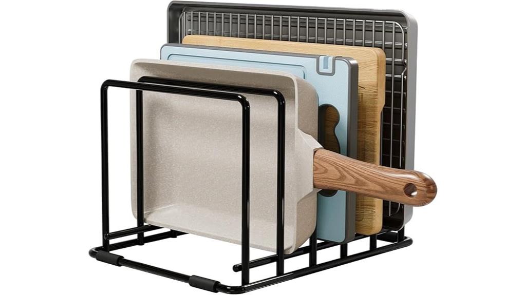 steel 5 slot pot rack