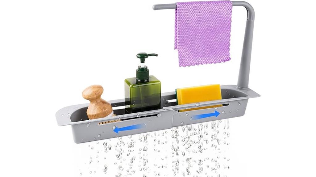 telescopic sink organizer