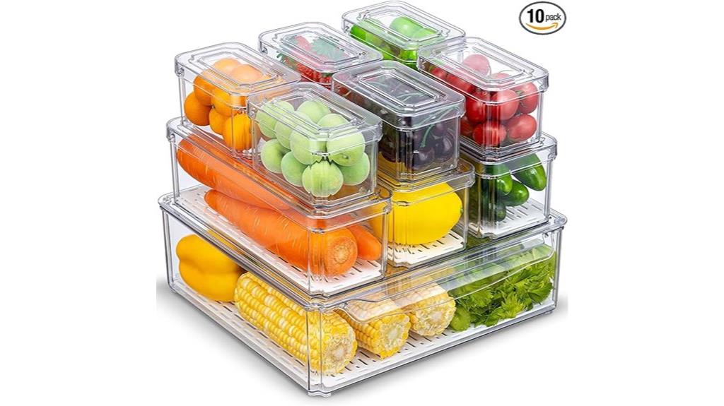 ten bpa free storage bins