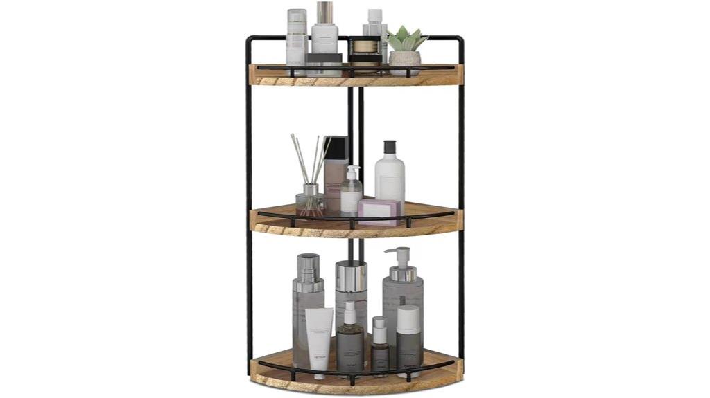 three tier corner bathroom organizer
