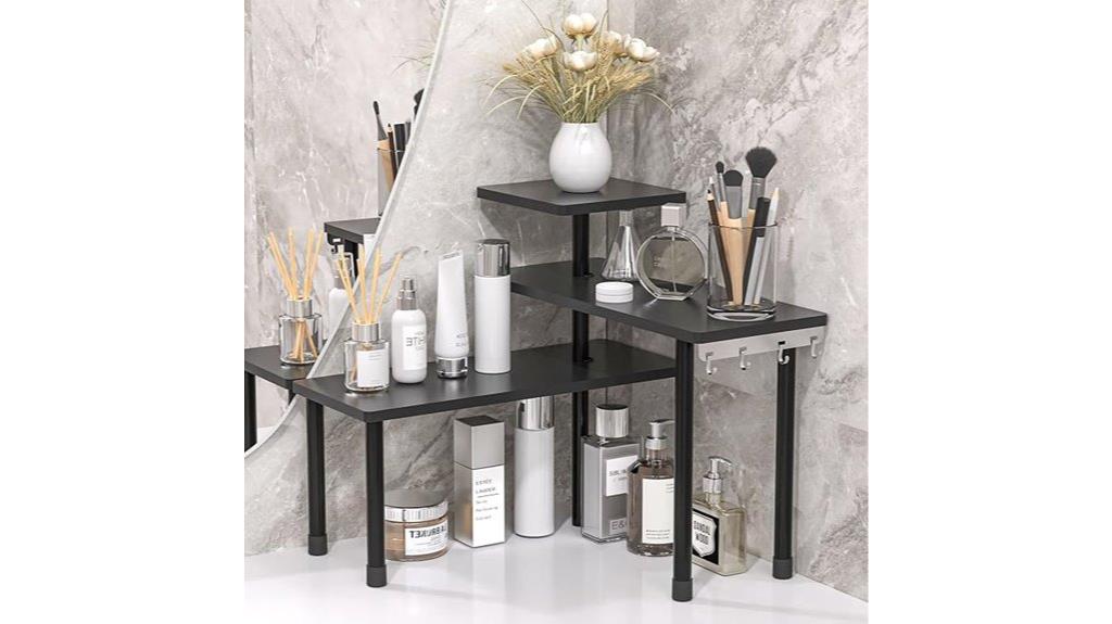 three tier corner shelf