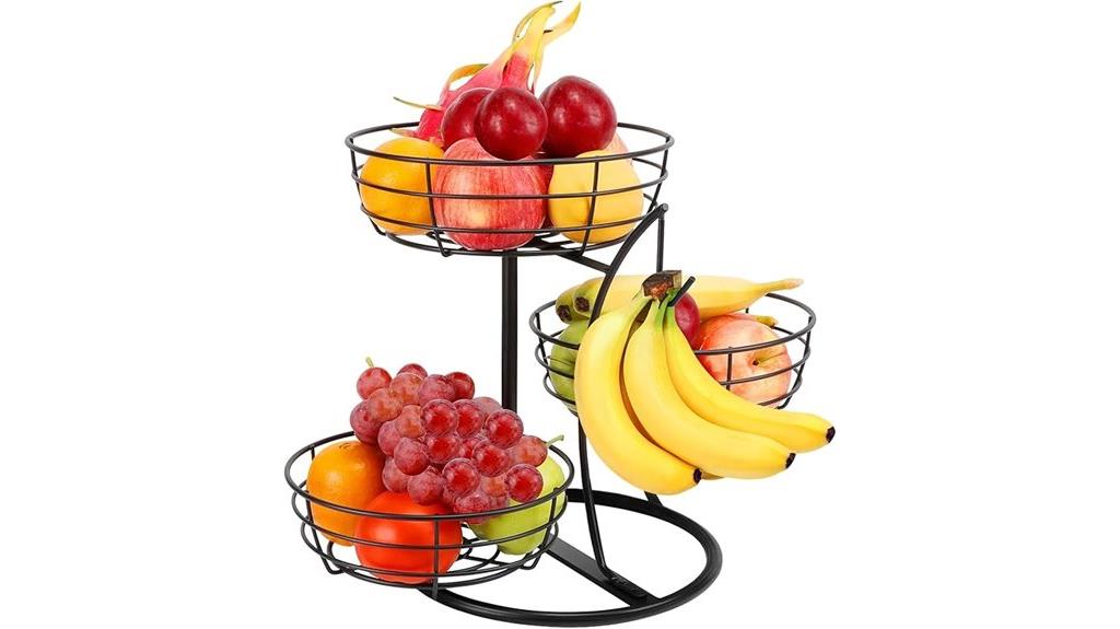 three tier fruit basket