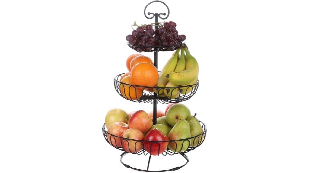 three tier fruit basket