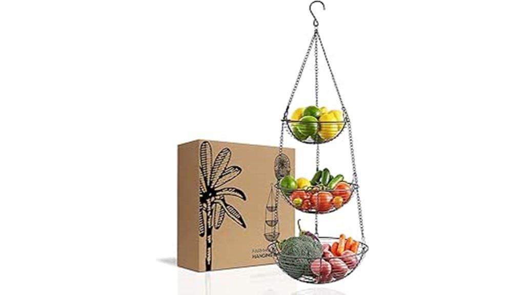 three tier fruit basket