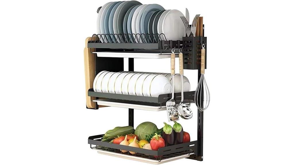 three tier stainless drying rack