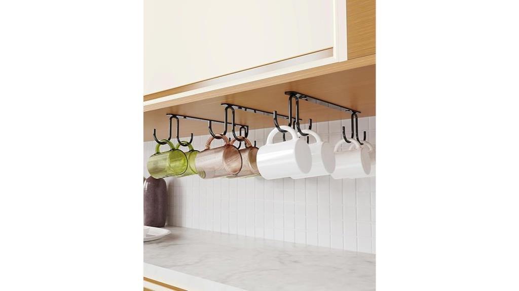 three under cabinet hooks
