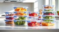 top freezer glass storage options