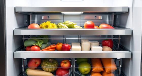 top refrigerator sliding drawers