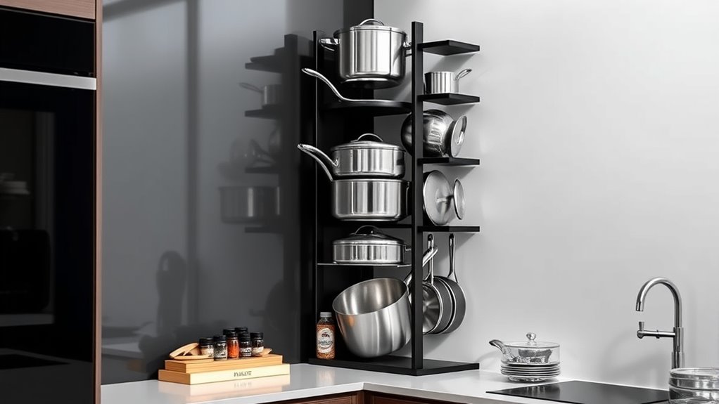 top vertical cookware storage