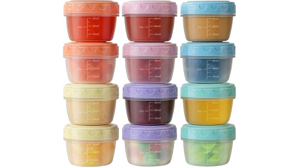 twelve lid salad containers