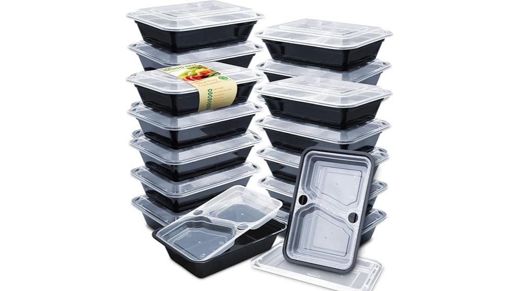 twenty 36oz meal containers
