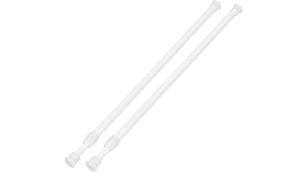 two adjustable tension rods