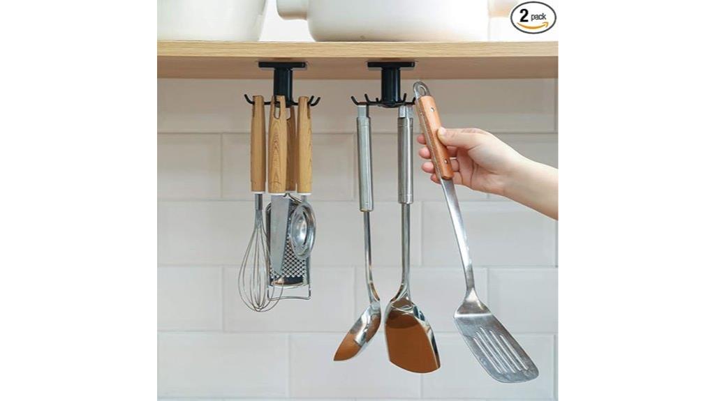 two hooks rotatable