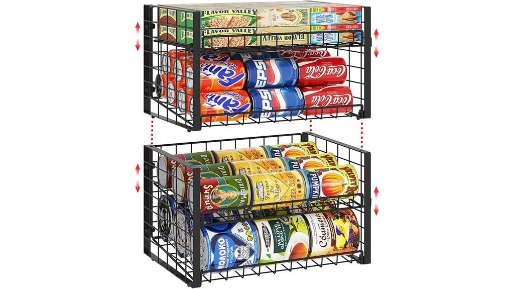 two piece pantry can organizer
