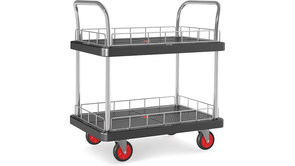 two shelf heavy duty cart
