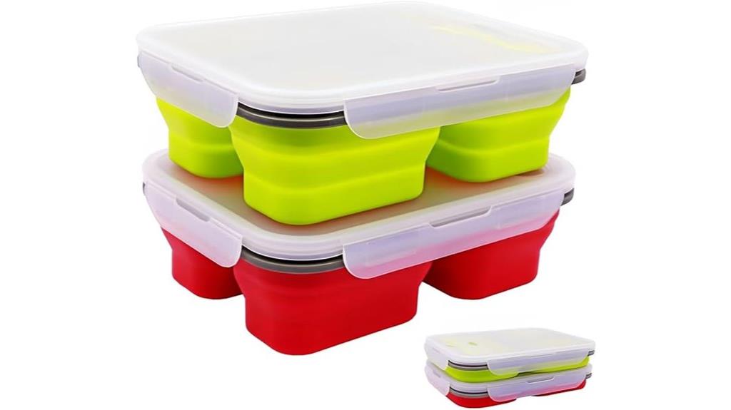 two silicone bento sets
