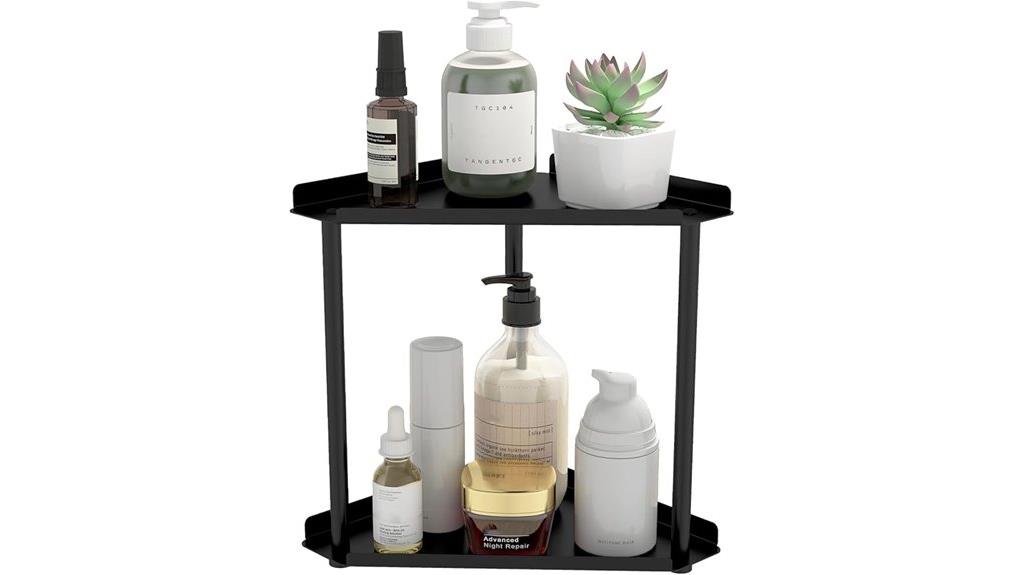 two tier bathroom countertop organizer