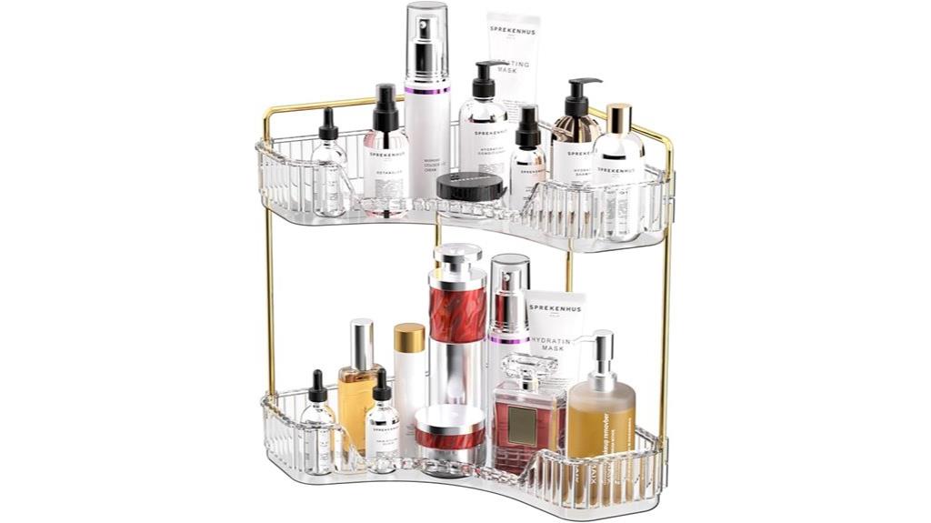 two tier bathroom organizer