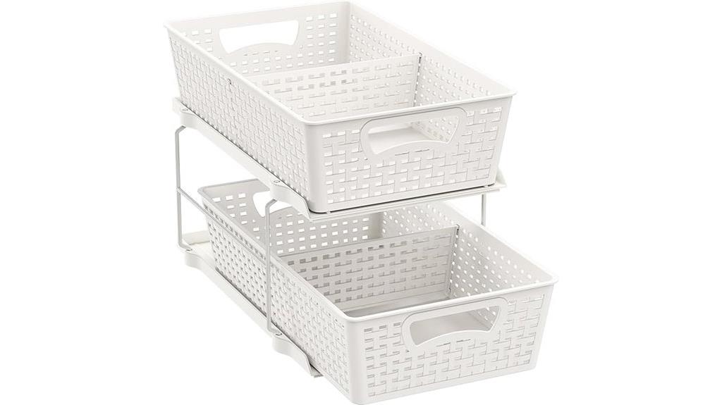 two tier bathroom organizer