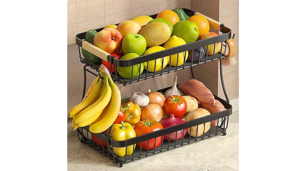 two tier fruit basket