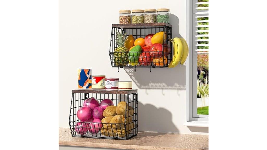 two tier fruit basket