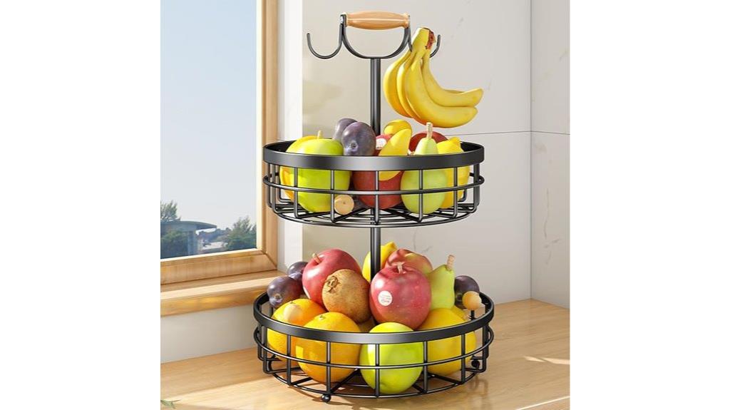 two tier fruit basket
