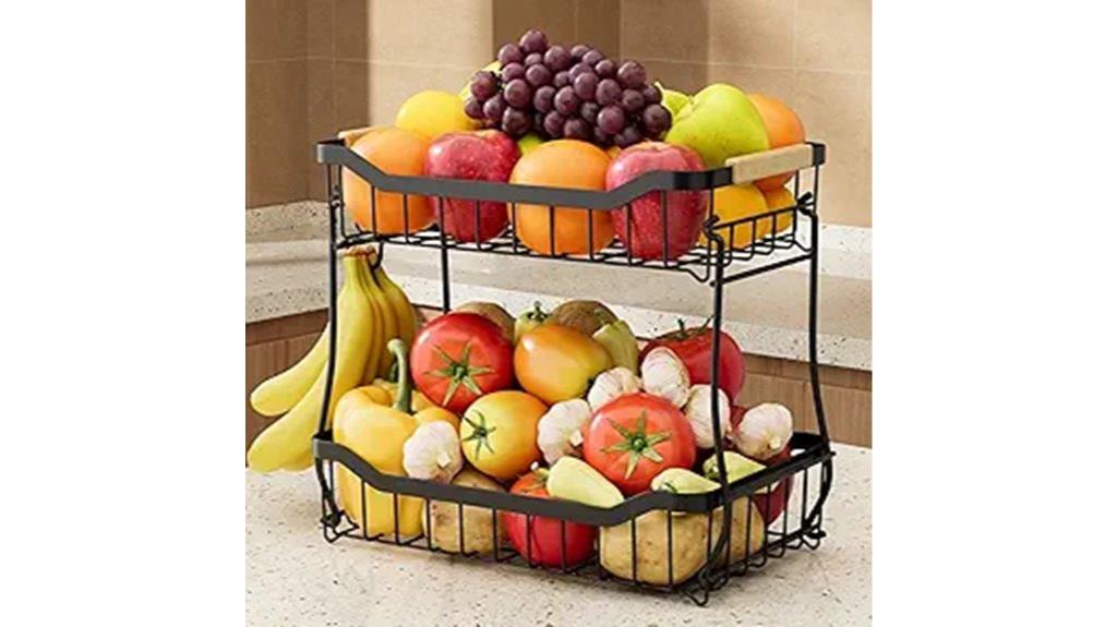 two tier kitchen fruit basket