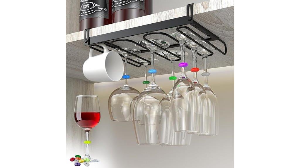 under cabinet wine rack