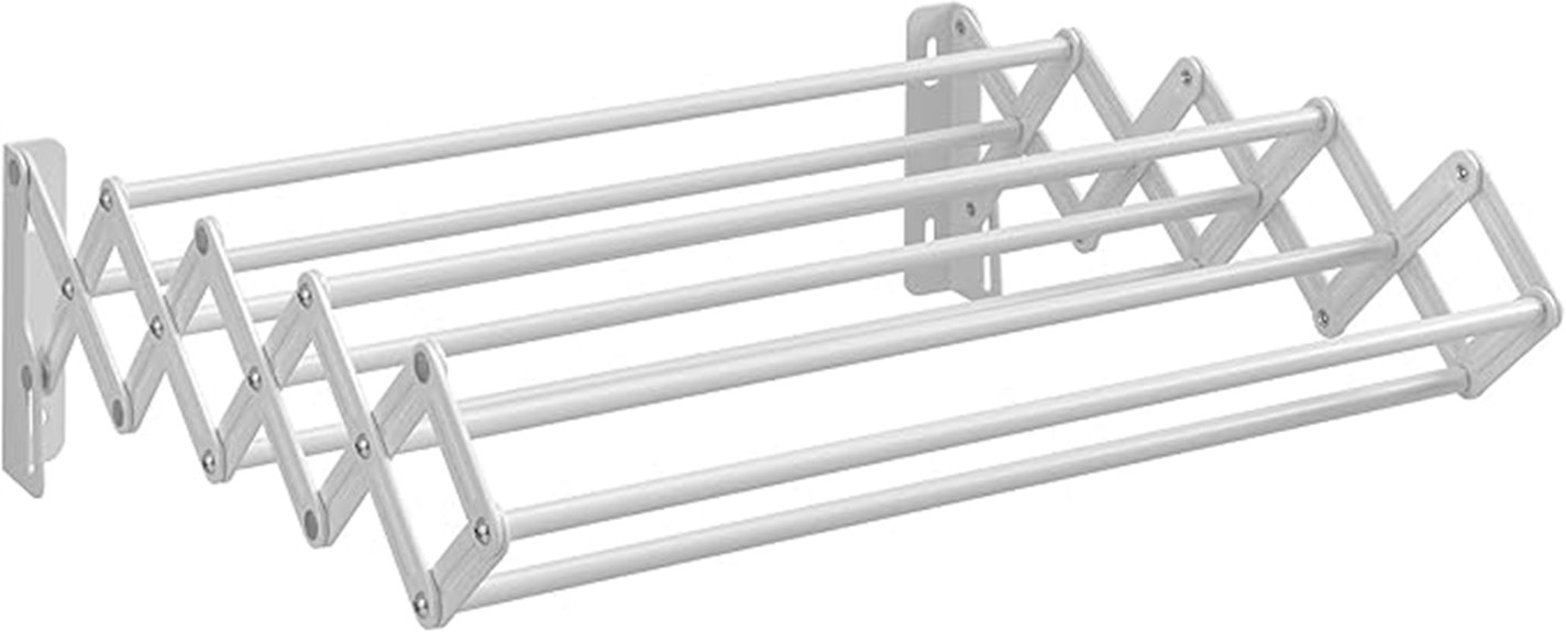 wall mounted clothes drying rack