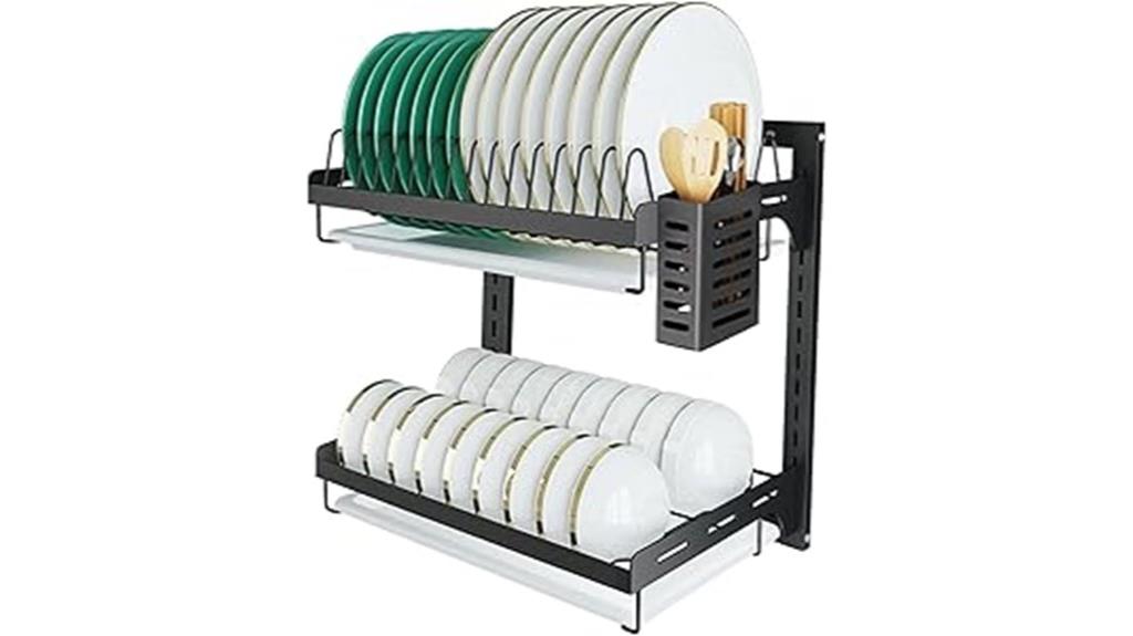 wall mounted dish rack