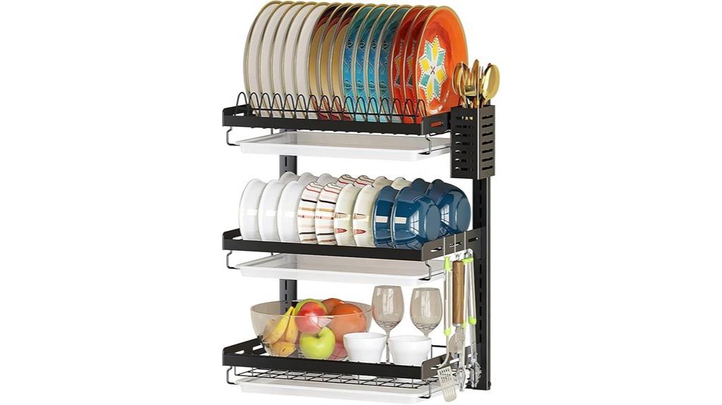 wall mounted dish rack