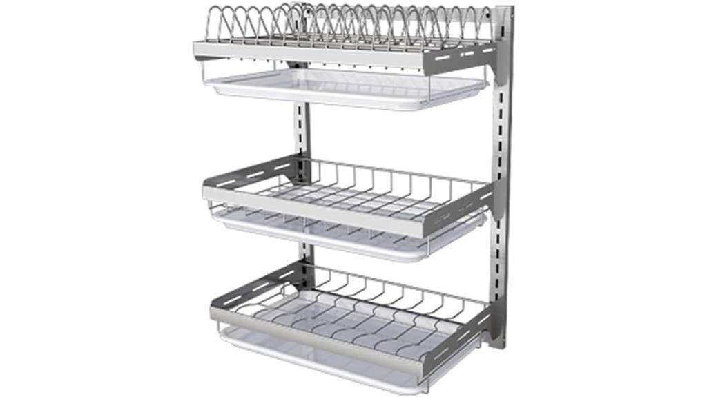 wall mounted stainless steel rack