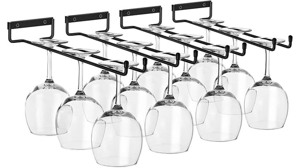 wall mounted wine glass holders