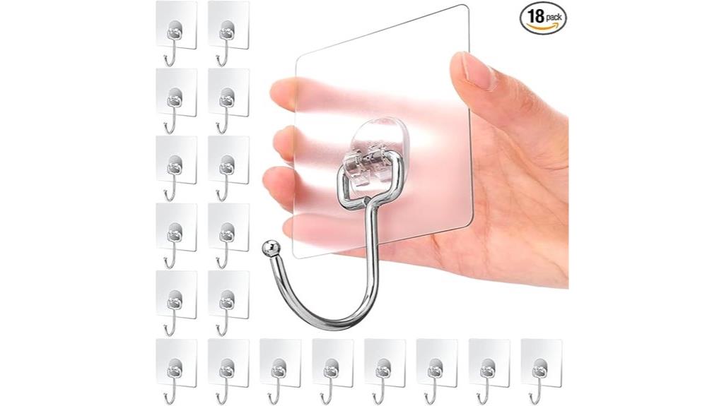 waterproof 18 pack wall hooks