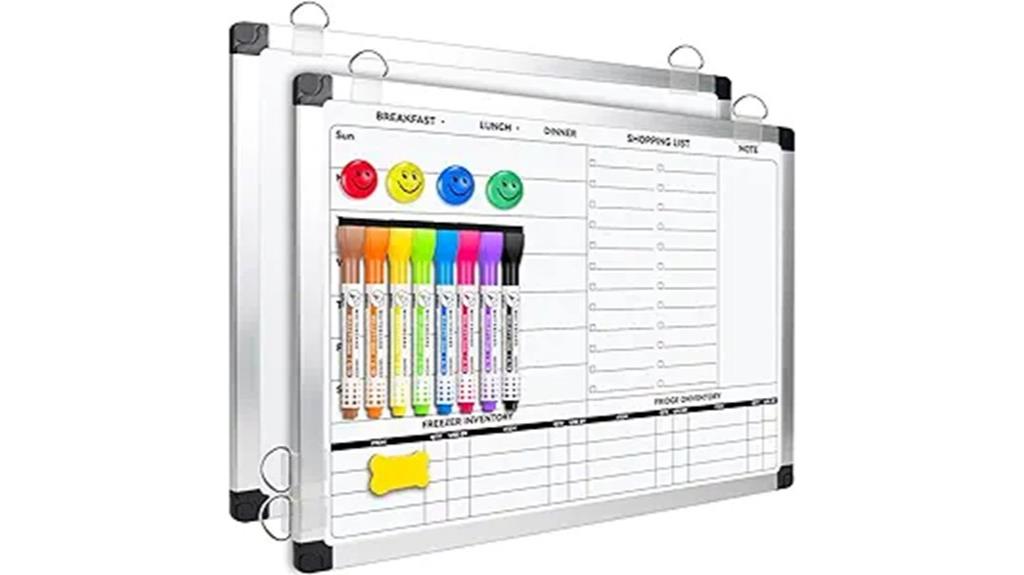 weekly meal planning whiteboard